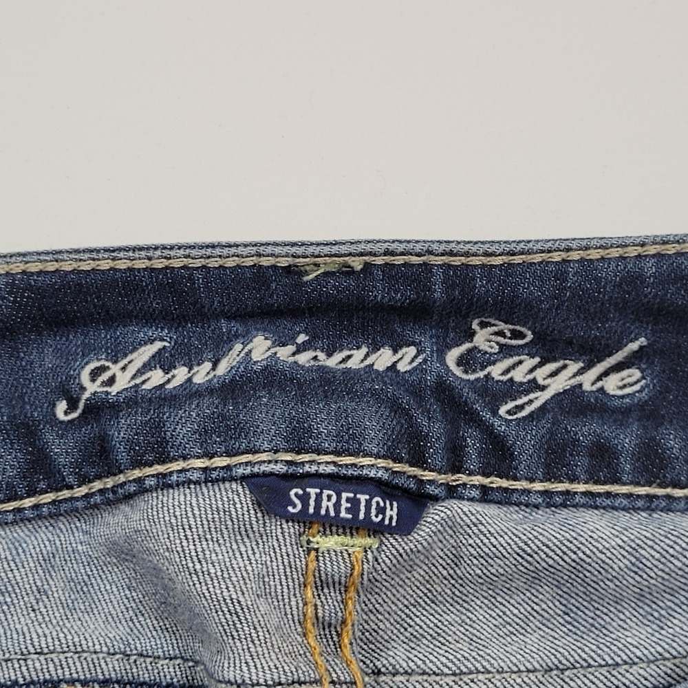 American Eagle Women's Jeans Artist Stretch Bootcut Size 0 Blue - Picture 7 of 10
